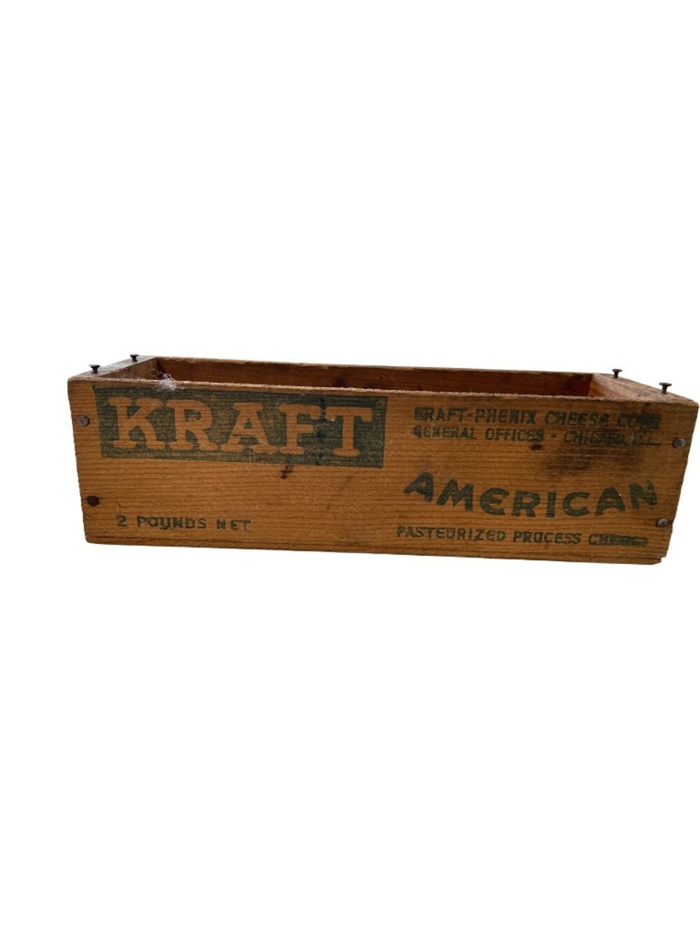 Vintage Kraft Cheese Wooden Crate Kraft Phenix Process Cheese Box Rustic Decor